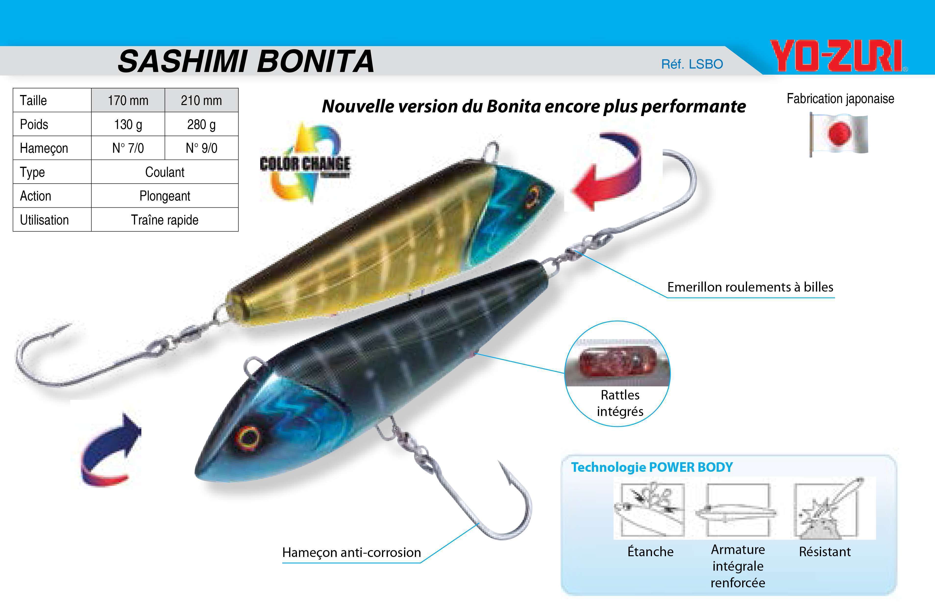 Sashimi Bonita YO-ZURI : une nouvelle version encore plus performante !