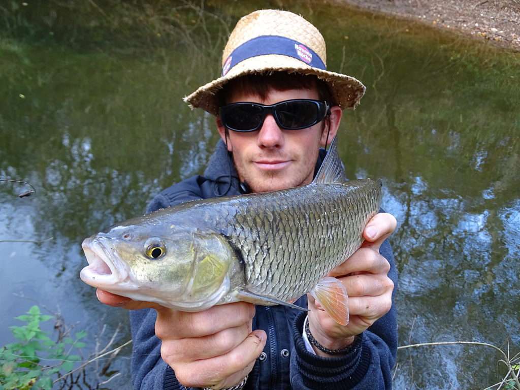 Coco et un beau chevesne pris au Snap Beans