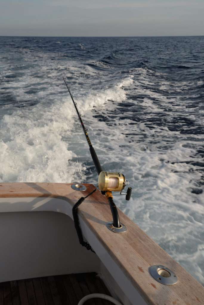 Canne 40 lb trainant un High Speed Vibe à 8 nœuds