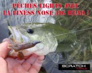 Pêches lights en texan avec la Finess Nose Jig Head