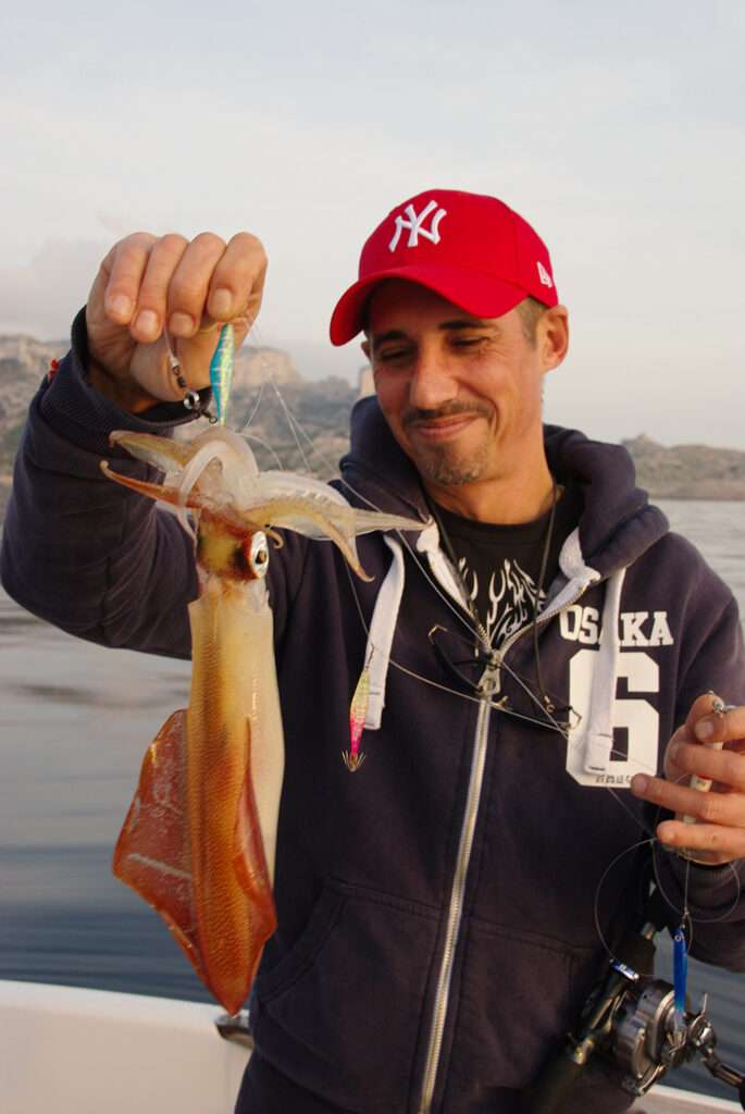 calamar pris à la Bubblin Yo-Zuri