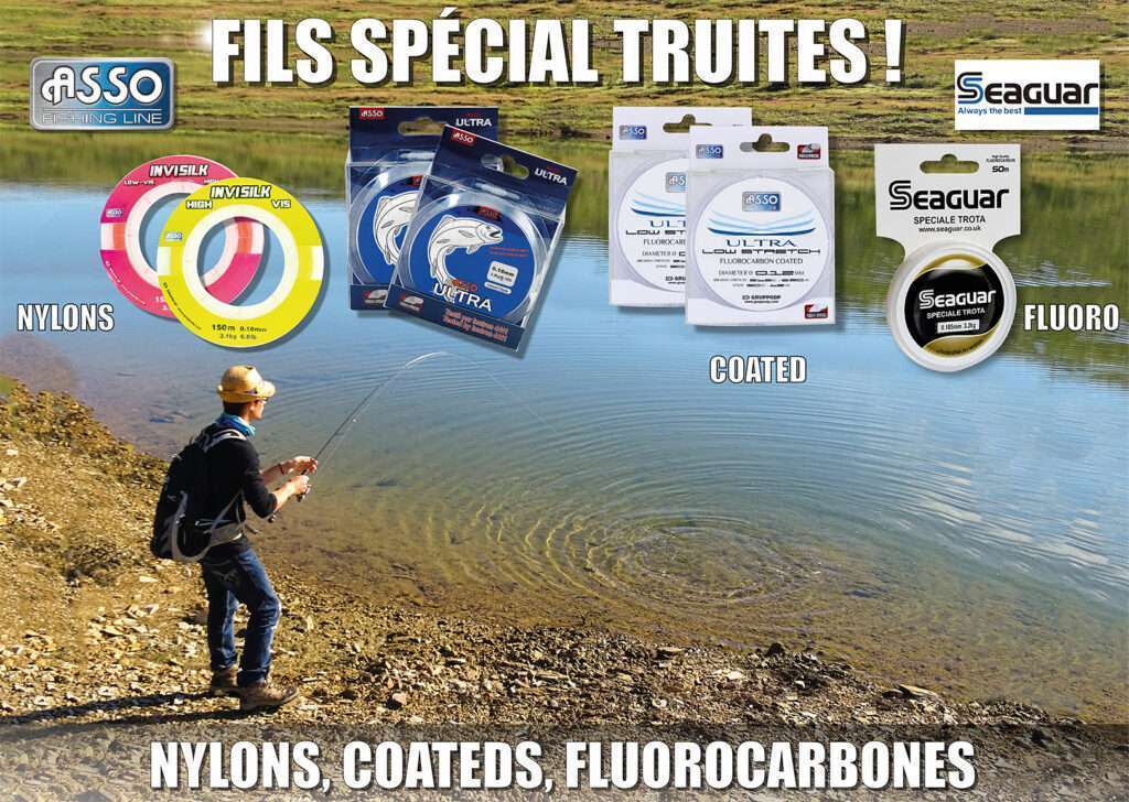 Nylons, coateds, fluorocarbones : Flashmer dispose de tous les types de fils pour la truite.