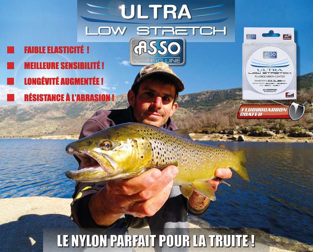 L’Ultra Low Strectch est un « coated » qui permet la pêche de la truite avec de nombreuses techniques ! 