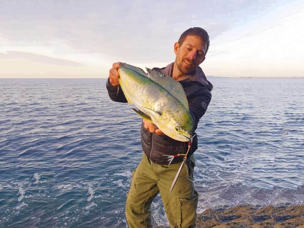 Coryphène au jidai pour Vincent ! La prise de ce poisson du bord est exceptionnelle !