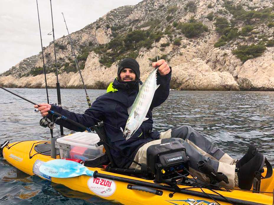 Etienne Goletto avec une belle pélamide prise en traîne au Crystal DD ! 